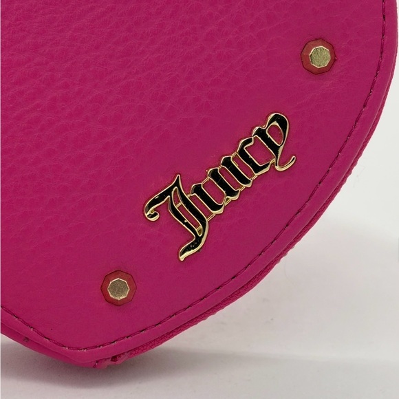 Juicy Couture • Pink Heart Wristlet (Y2K Fuchsia) Zip Coin Purse • NWT - Picture 3 of 6